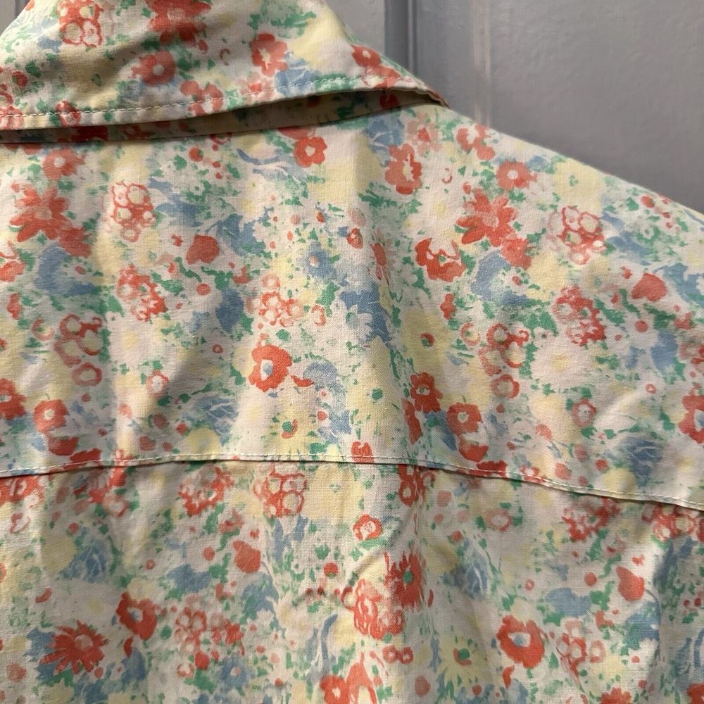 VTG L.L.Bean Shirt Woman's M Floral Cottagecore Print Y2K Retro Flowers 288651 - Picture 8 of 9